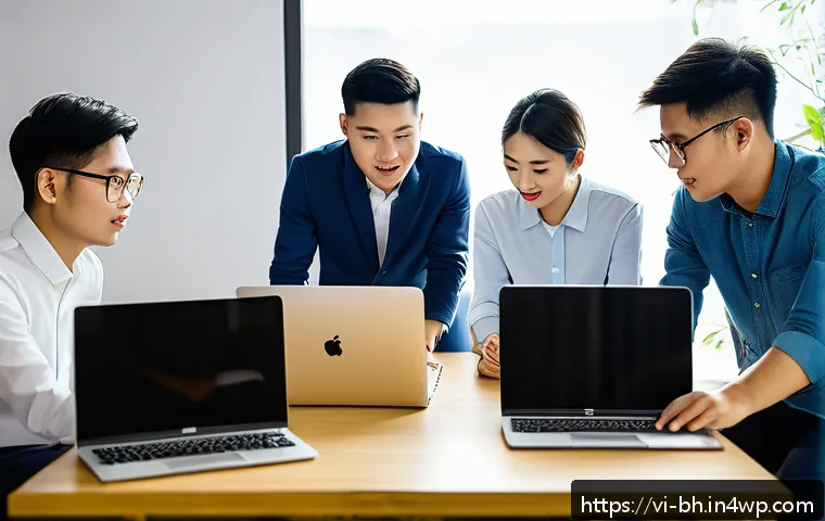 실무 중심 학습의 필요성과 그 효과 - A modern Vietnamese office scene showing a diverse group of young professionals actively engaged in ...